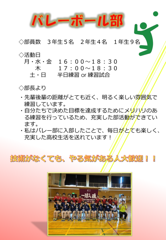 バレーボール部 群馬県立沼田女子高等学校